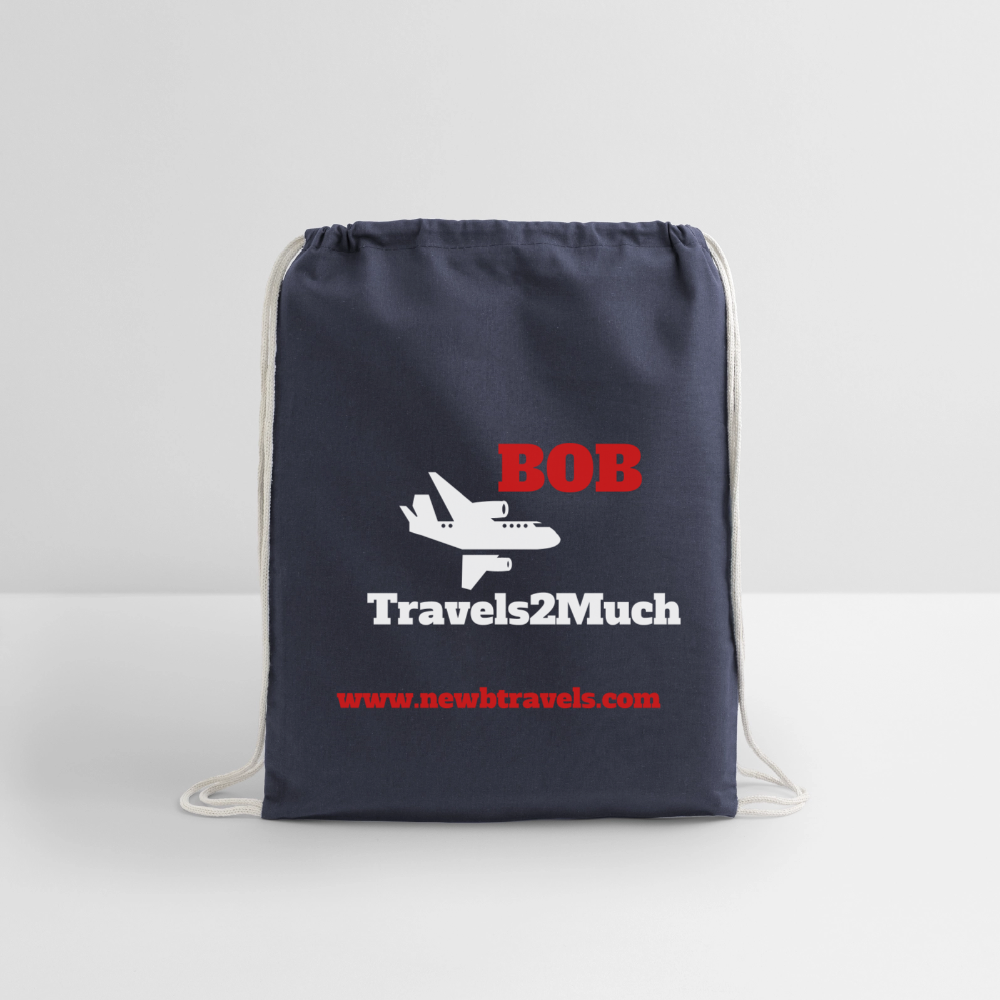 Cotton Drawstring Bag - navy
