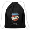 Cotton Drawstring Bag - black