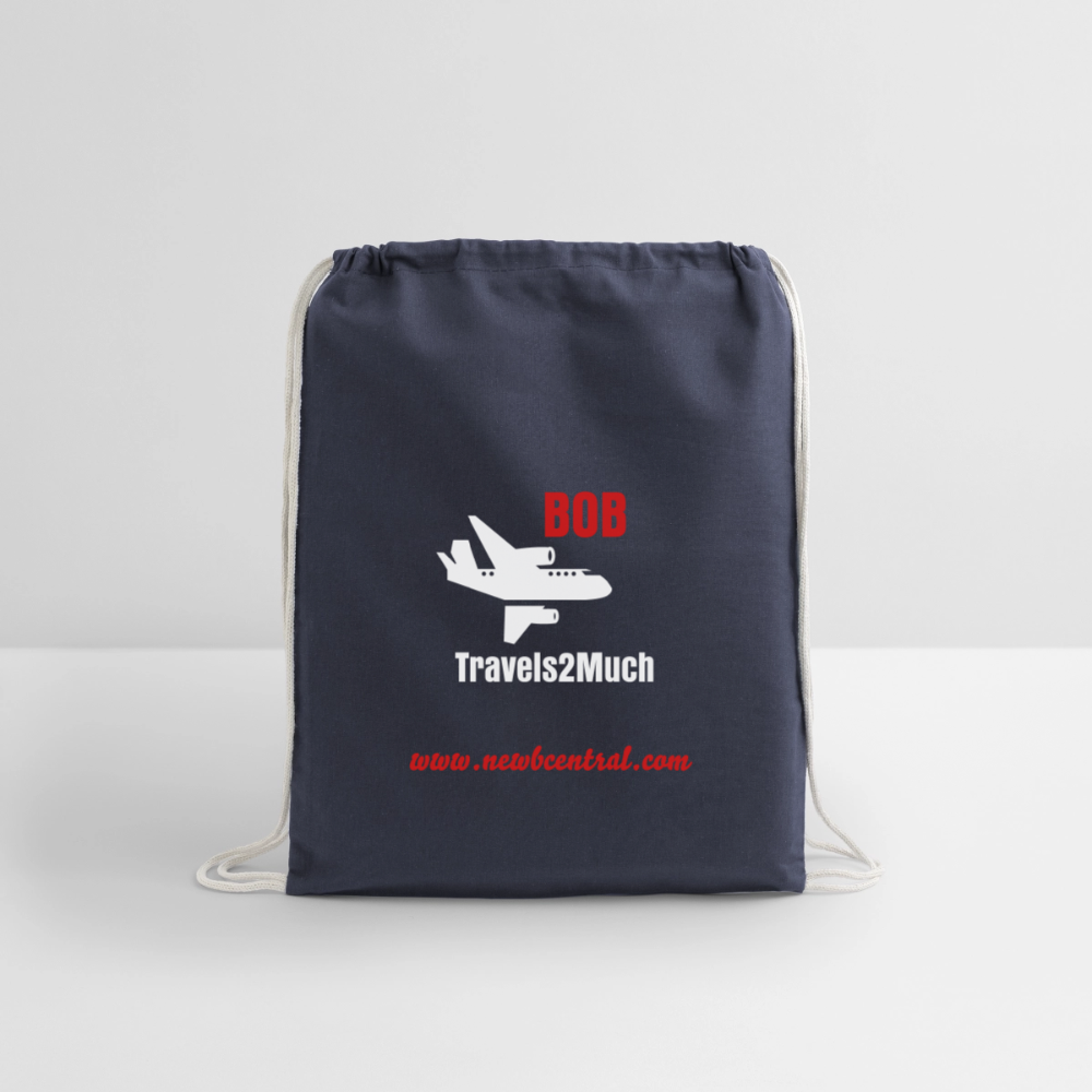 Cotton Drawstring Bag - navy