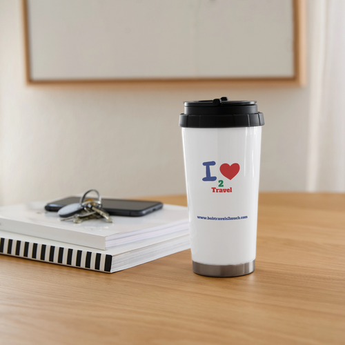 16 oz Travel Mug - white