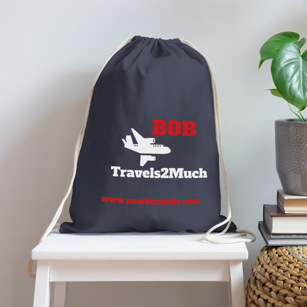 Cotton Drawstring Bag - navy