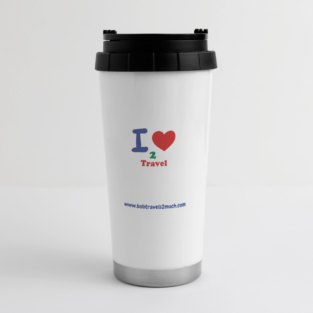 16 oz Travel Mug - white