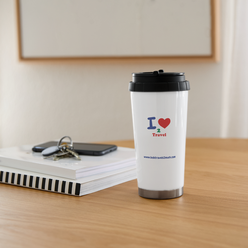 16 oz Travel Mug - white