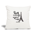 Throw Pillow Cover 18” x 18” - natural white