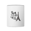Contrast Coffee Mug-PARIS - white/black