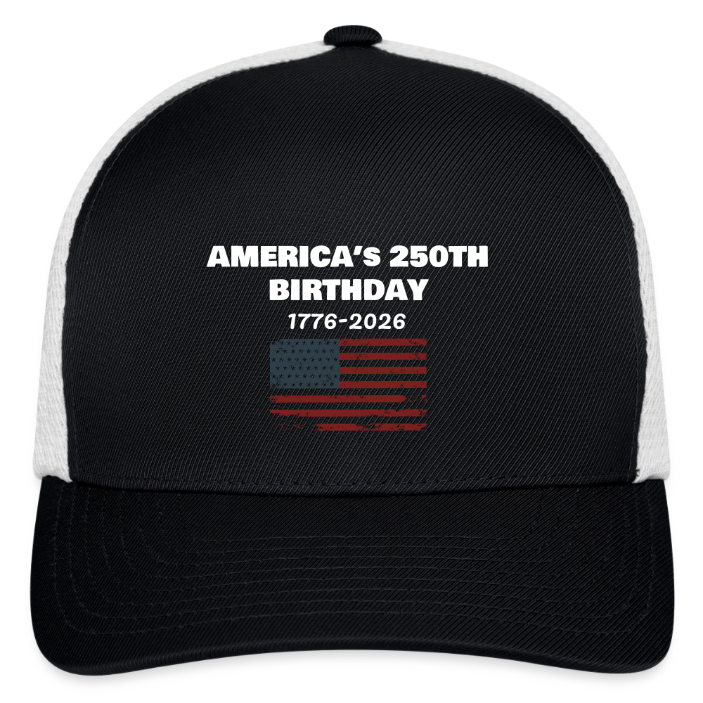 Flexfit Fitted Baseball Cap - black/white