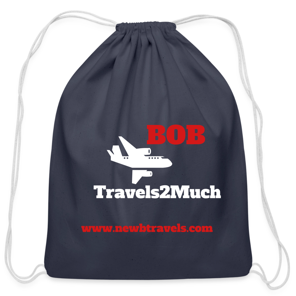 Cotton Drawstring Bag - navy