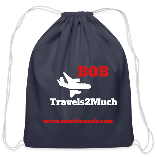 Cotton Drawstring Bag - navy